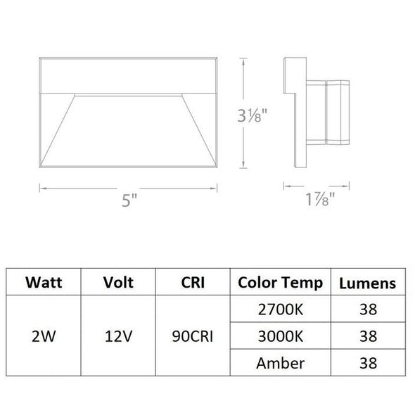 Low Voltage 4091 Horizontal Step and Wall Light