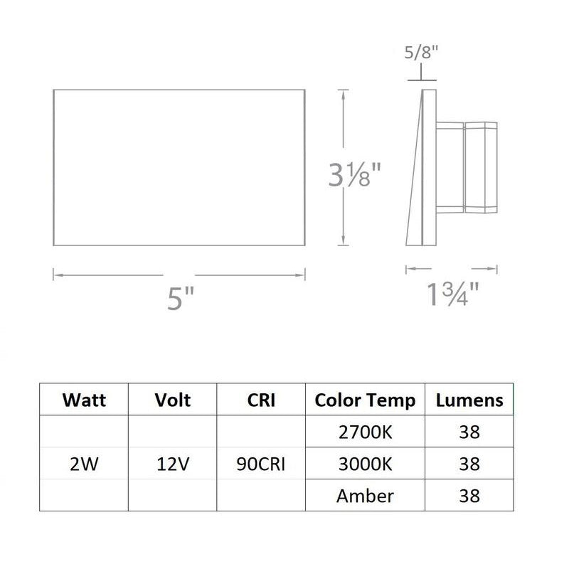 Low Voltage 4031 Outdoor Horizontal Scoop Step and Wall Light