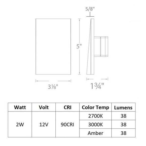 Low Voltage 4041 Outdoor Vertical Scoop Step and Wall Light