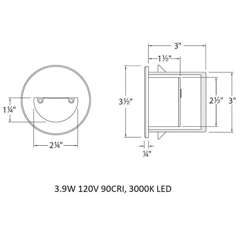 LEDme Outdoor Round Step and Wall Light
