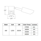 LEDme 1IN Square 0-20 Degree Adjustable Trim and Housing