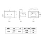 LEDme 100 RGB Horizontal Step and Wall Light