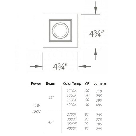 Mini Multiple Spots One Light Recessed Trim and Housing