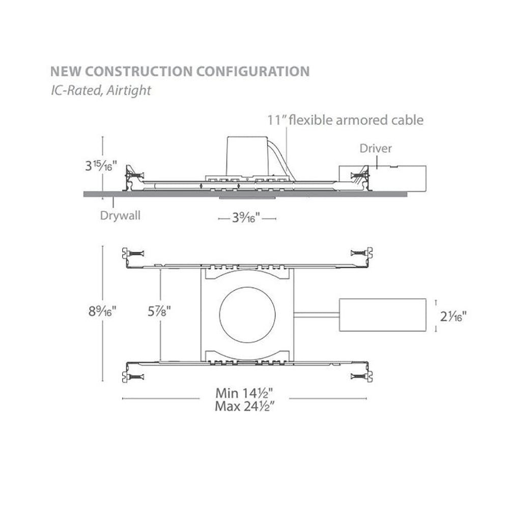 Ocularc 2IN Round 0-35 Degree Adjustable Trim and Housing