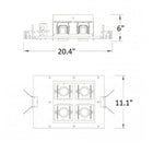 Precision Multiple Spots 2 x 2 Light Housing