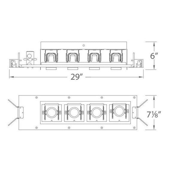 Precision Multiple Spots Four Light Housing