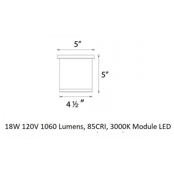 Tube Indoor/Outdoor Flush Mount