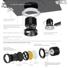 Volta 4.5IN Round Trimless New Construction IC Housing
