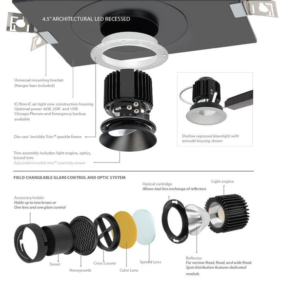 Volta 4.5IN Round Trimless Downlight Trim