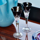 Lismore Black Champagne Glasses (Set of 2)