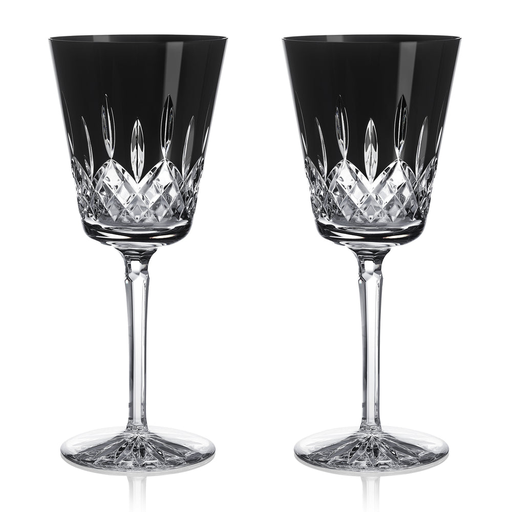 Lismore Black Goblets (Set of 2)