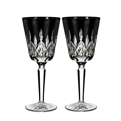 Lismore Black Goblets (Set of 2)