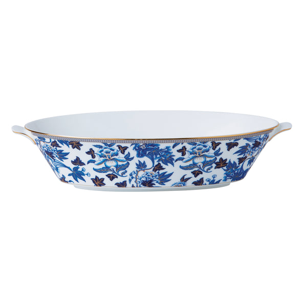 Hibiscus Oval Serving Bowl
