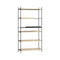 Tray High Shelf  option Oak (1 short and 4 wide) / Black (1 short)
