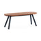 You and Me 47 Inch Bench  option Iroko / Black