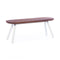 You and Me 47 Inch Bench  option Iroko / White