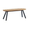You and Me 47 Inch Bench  option Oak / Black