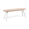 You and Me 47 Inch Bench  option Oak / White