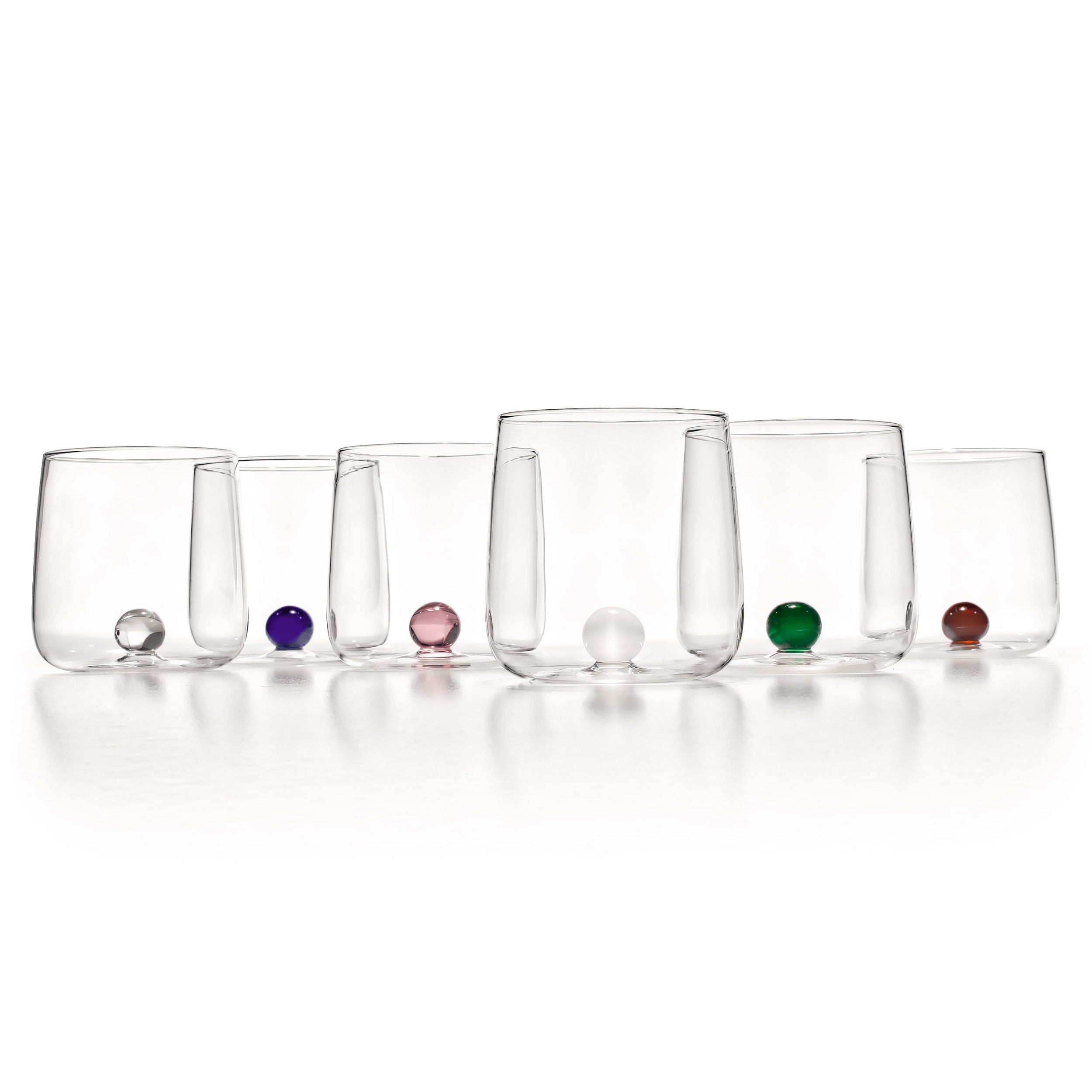 ZAFFERANO Perle Set 6 Bicchieri Tumbler Arancione - Erresse Shop