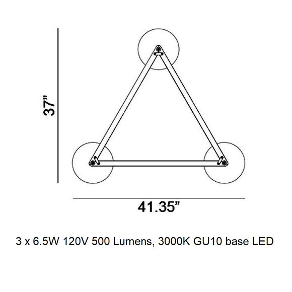 Lumo 3-Light Triangle Pendant Light